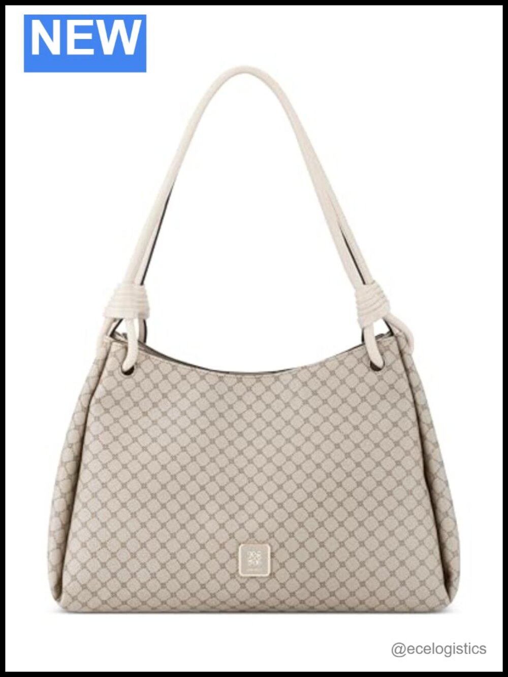 Faux Leather Hobo Shoulder Bag Triple Compartment Zipper